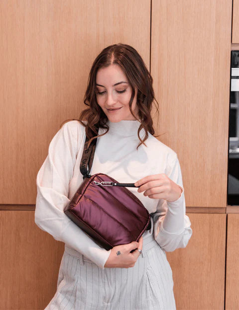 Cumulus schoudertas, satijn koper