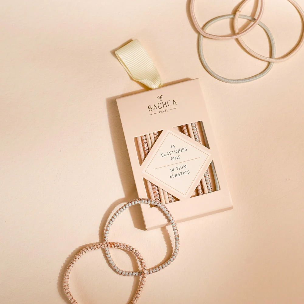 Élastiques fins pastel x14