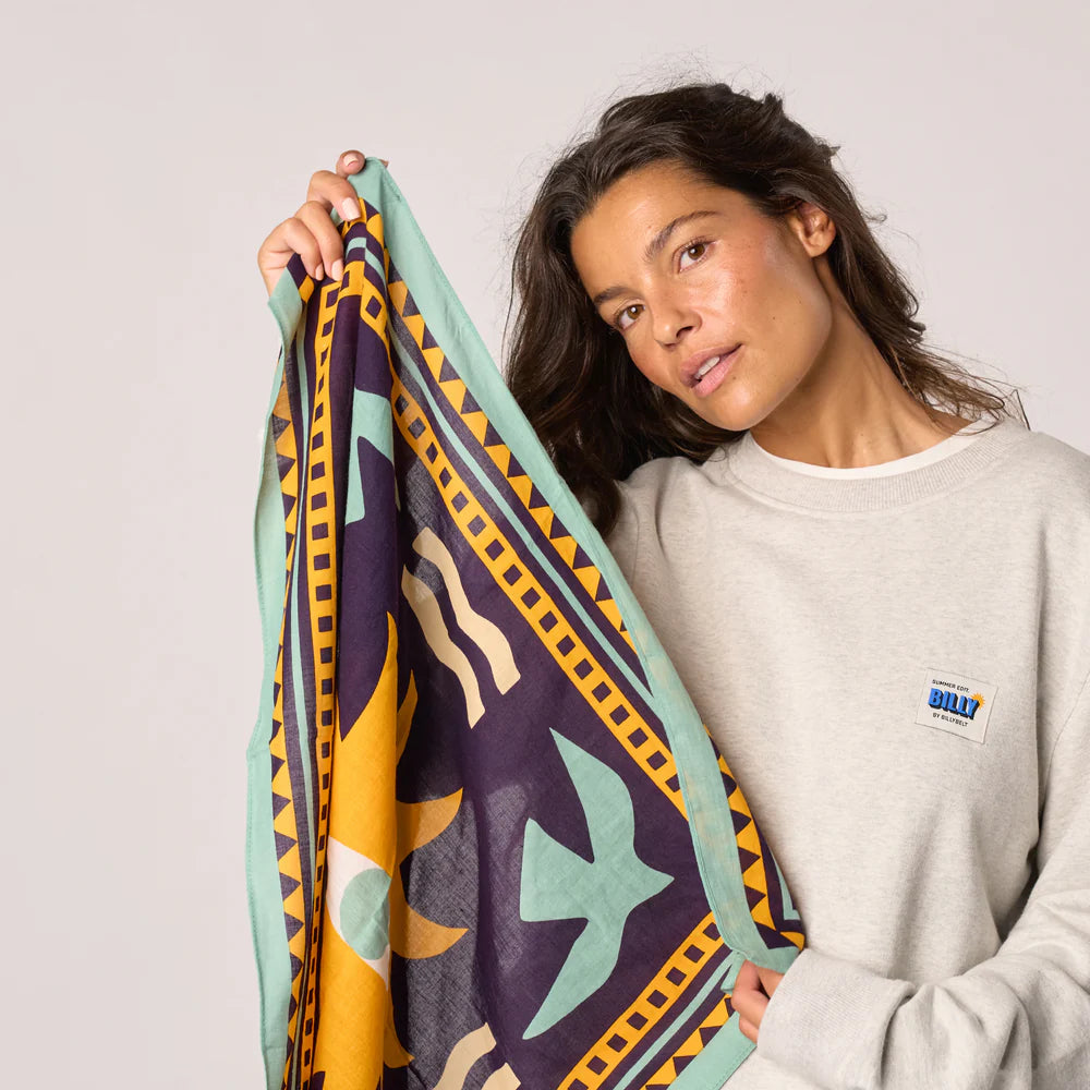 Small scarf in 100% organic cotton by Paola - Violet