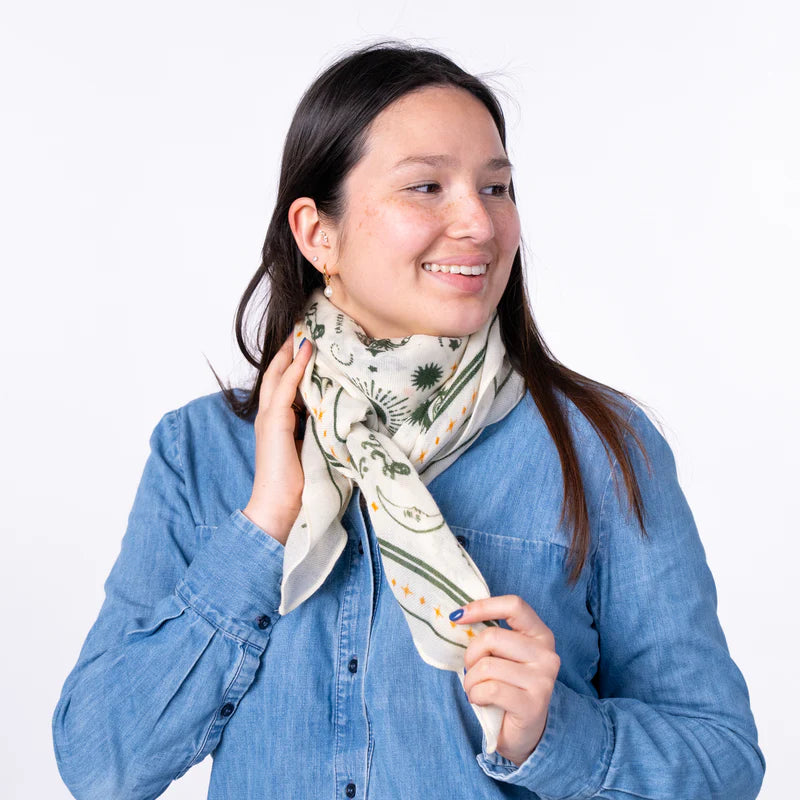Foulard Madeleine 100% Laine - Ecru