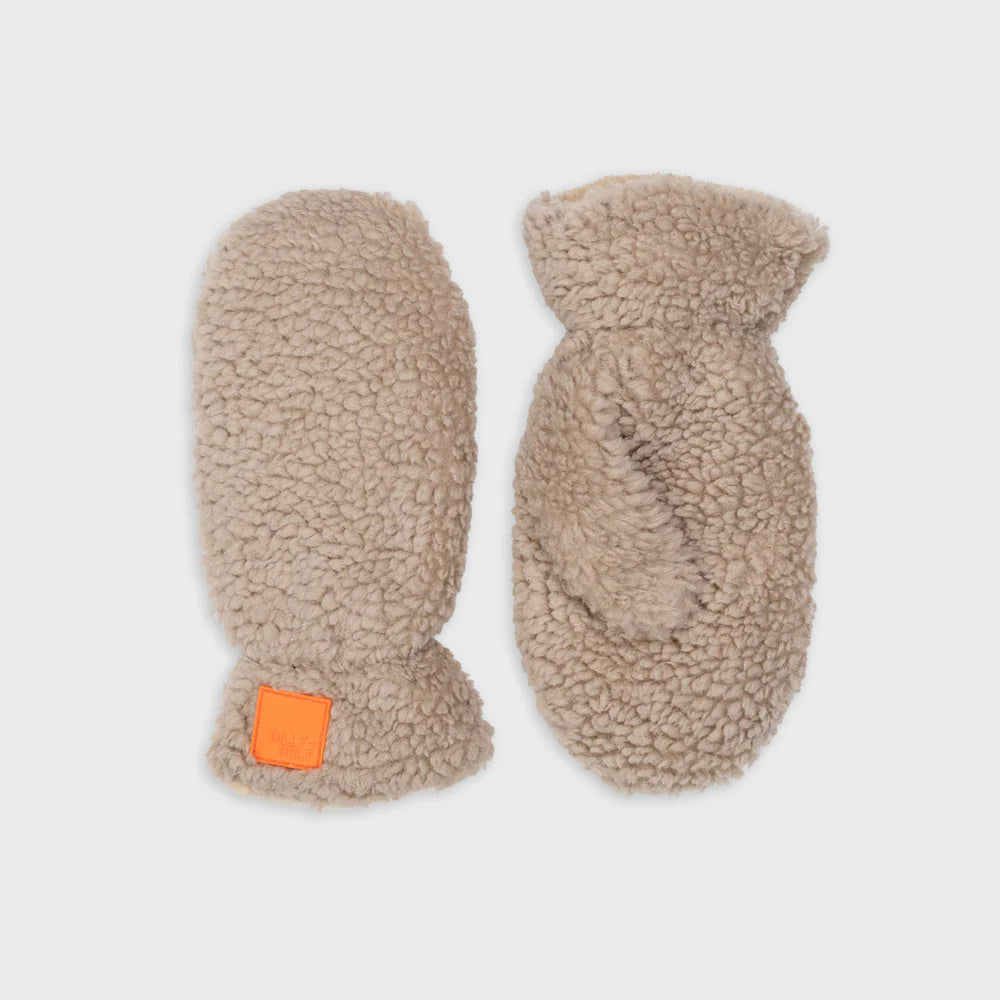 Sherpa fleece mittens - Brown