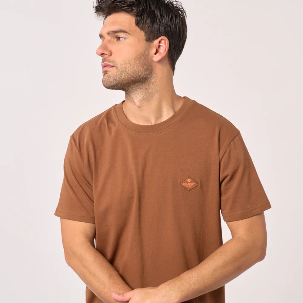 T-shirt en 100% coton bio Roadtrip - Marron imprimé Scooter