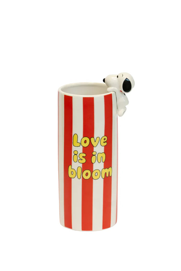 Vase Snoopy Love is Bloom Rouge