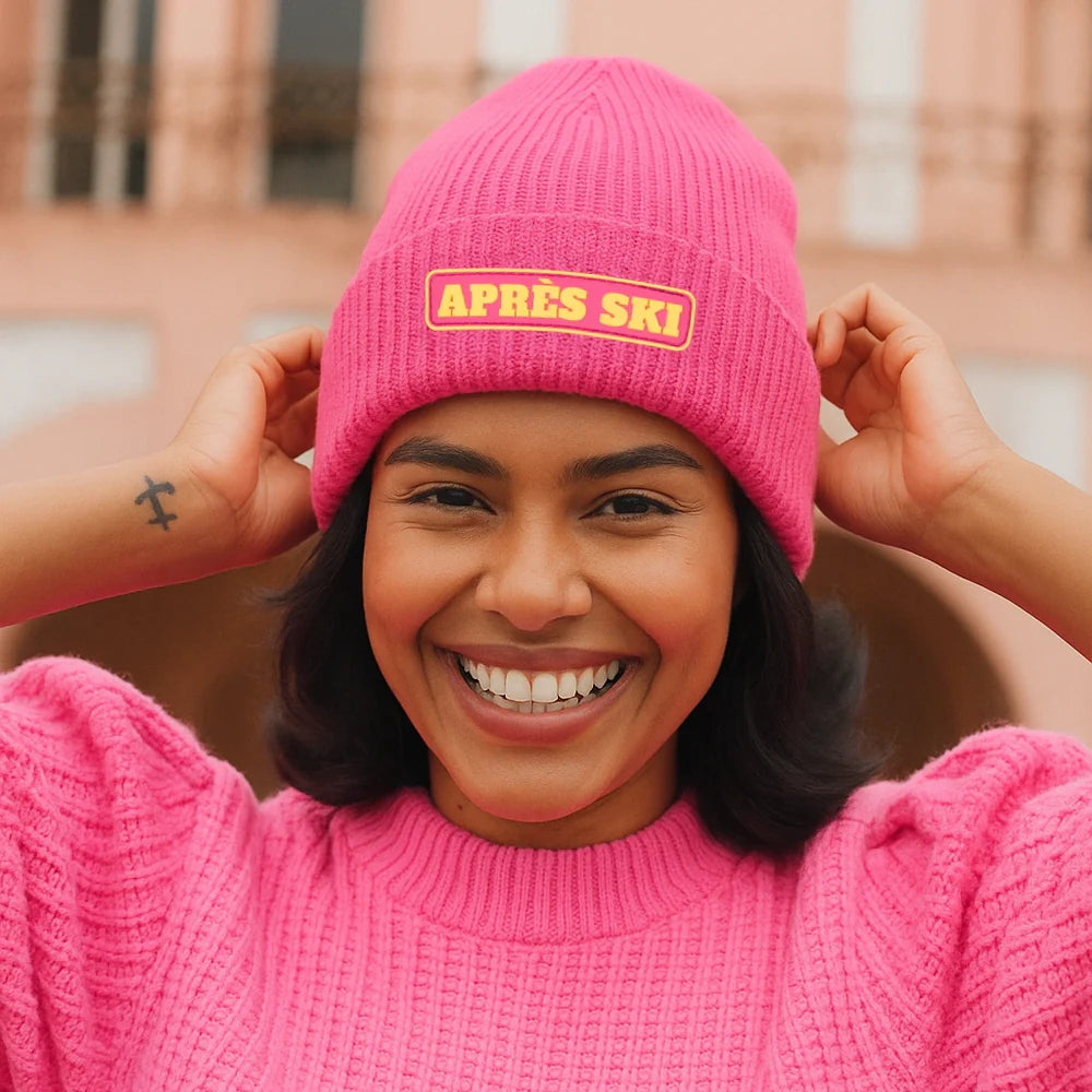 Pink "Après-ski" beanie