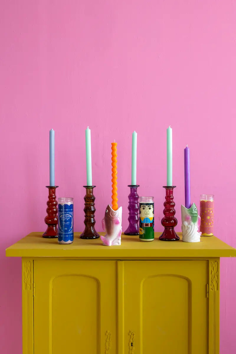 Pink and Red Fish Candle Holder