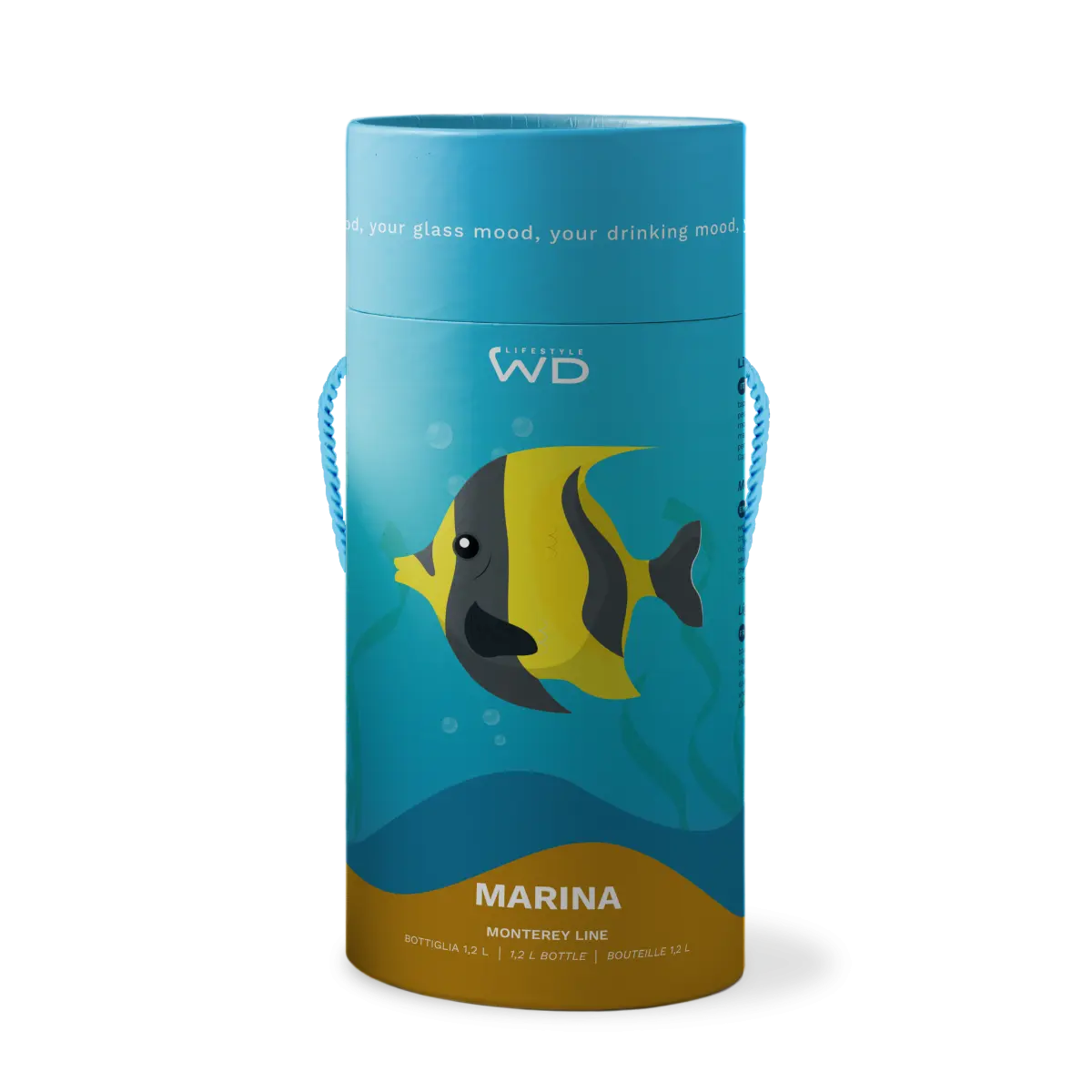 Bouteille en verre - Poisson Tropical 1,2L