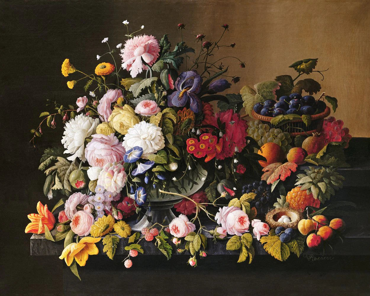 Diamond Painting - Bloemen en fruit - Severin Roesen 40x50cm