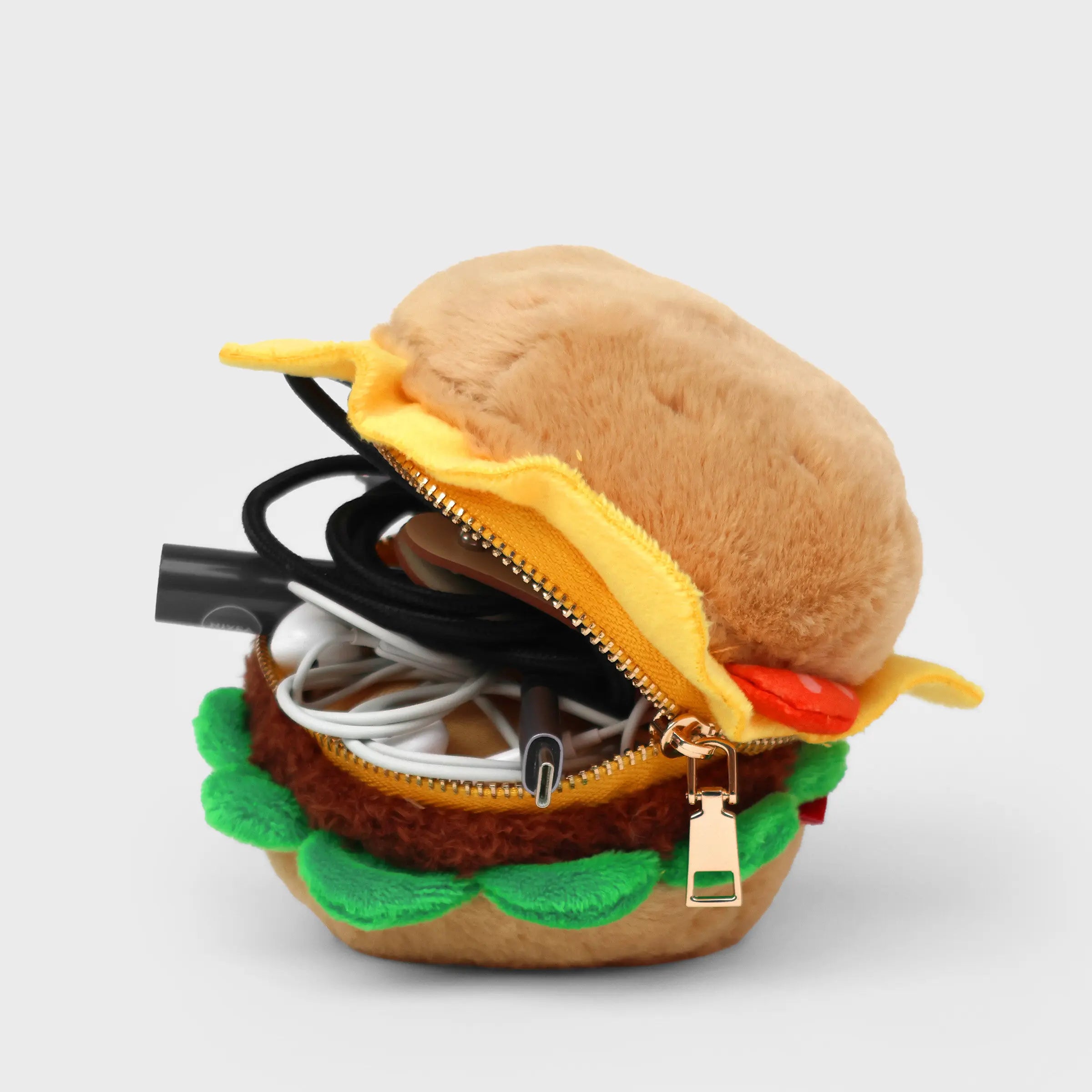 Pluche etui met rits - Burger