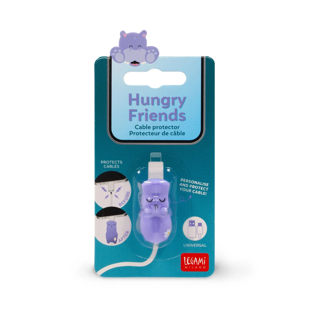 Protecteur de Câble - Hungry Friends - Hippo