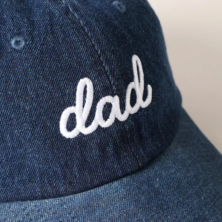 Casquette Dad brodée - Denim foncé