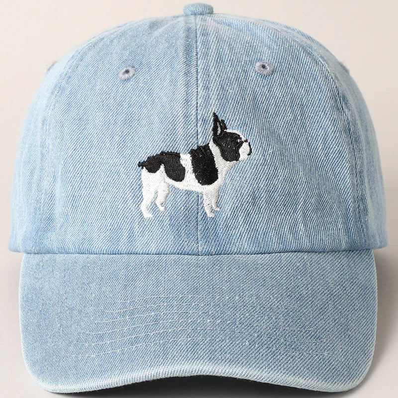 Casquette French Bulldog brodée - Denim