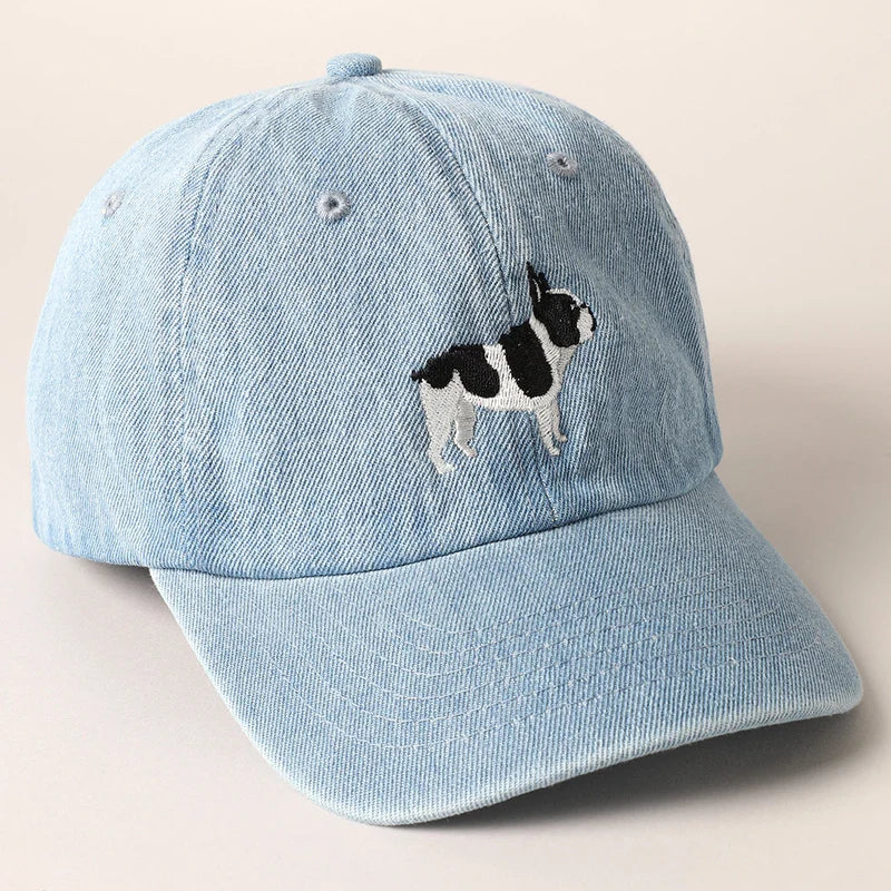 Casquette French Bulldog brodée - Denim