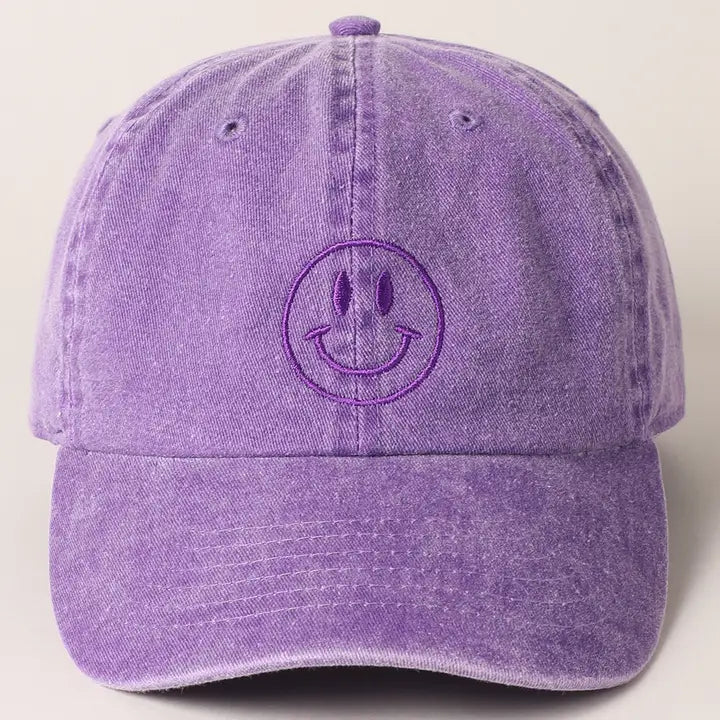 Casquette Happy Face - Purple