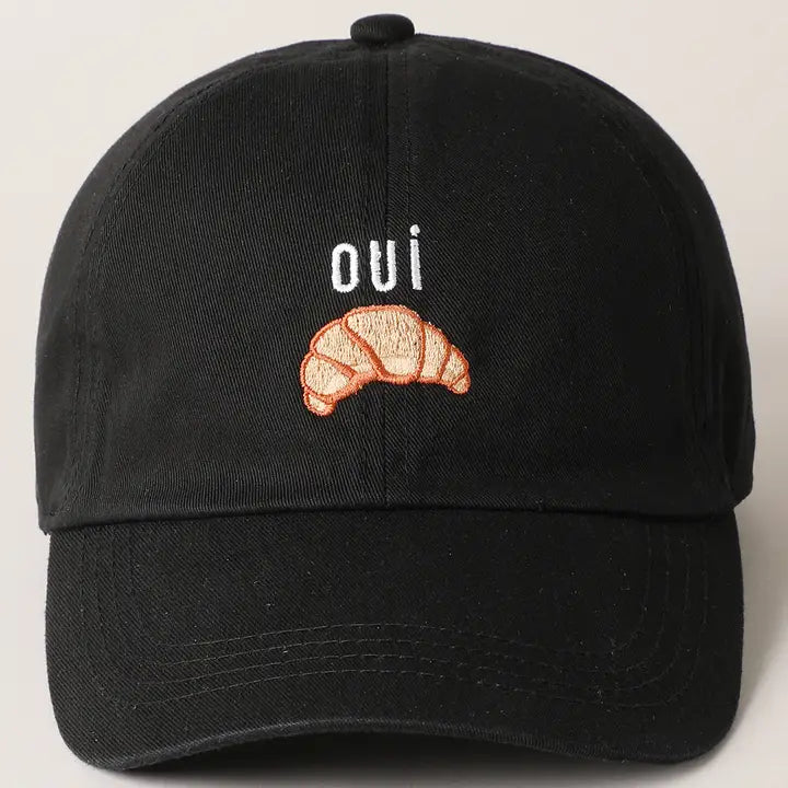Casquette Croissant brodée - Noir