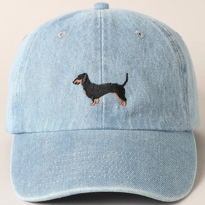 Casquette Teckel Brodée - Denim