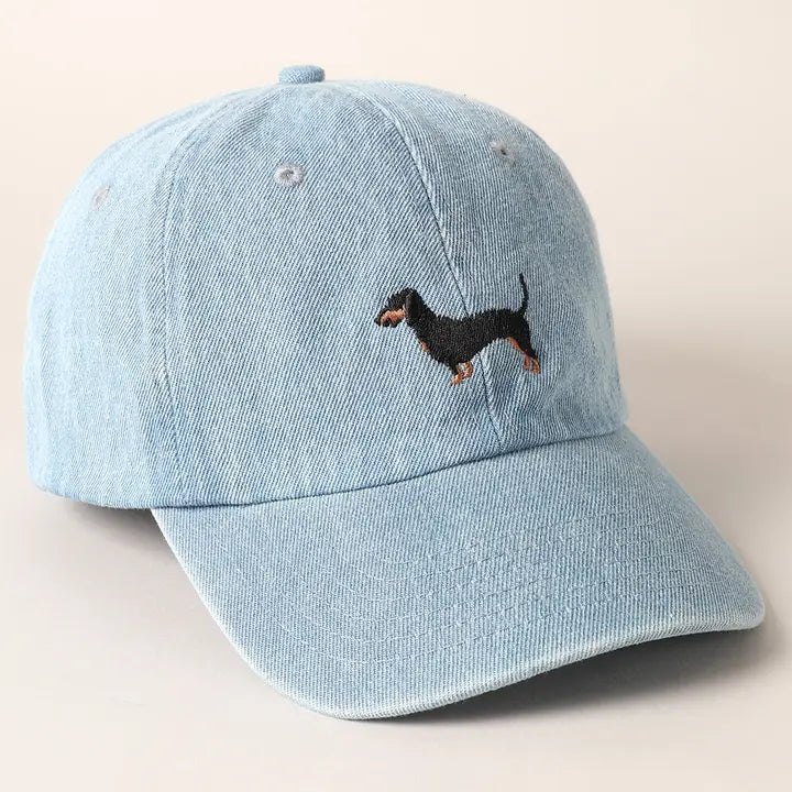 Casquette Teckel Brodée - Denim