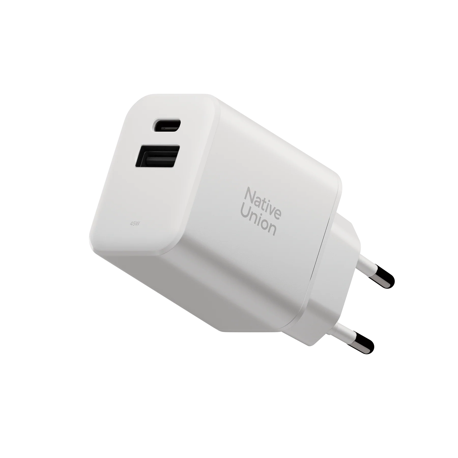 45W PD Wall Charger (USB A and USB C) - White