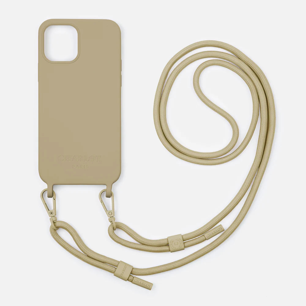 Coque de Téléphone Silicone taupe pour iPhone 15