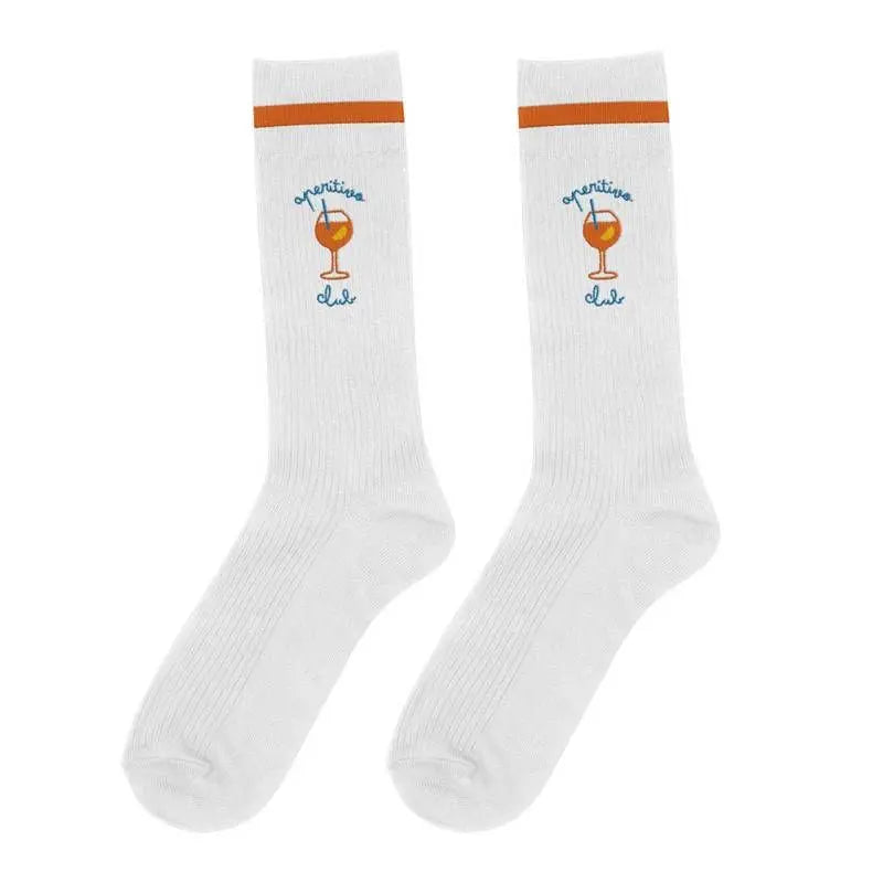 Aperitivo Club Embroidered Socks