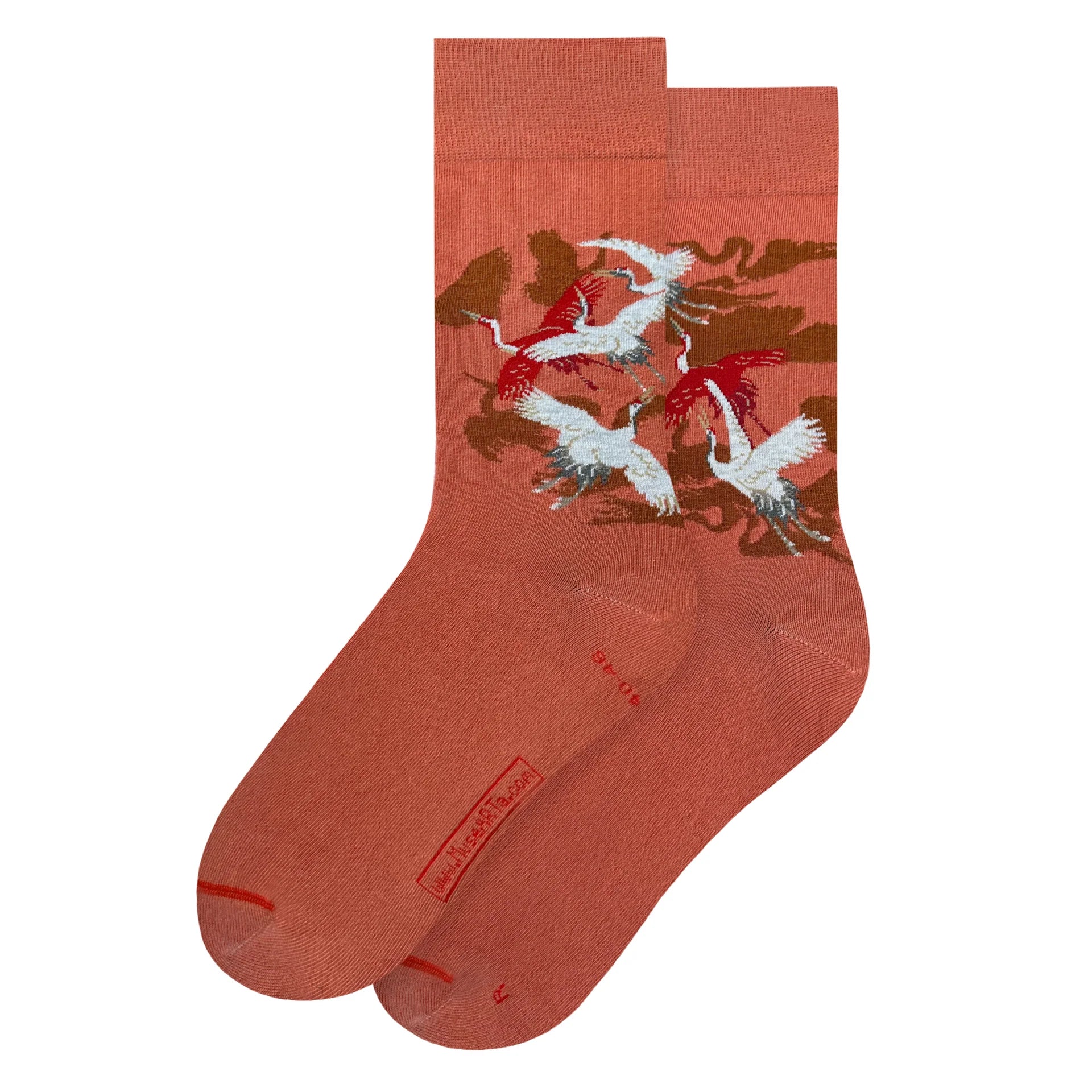 Chaussettes Anonymous - Dameshaori met witte en rode kraanvogels