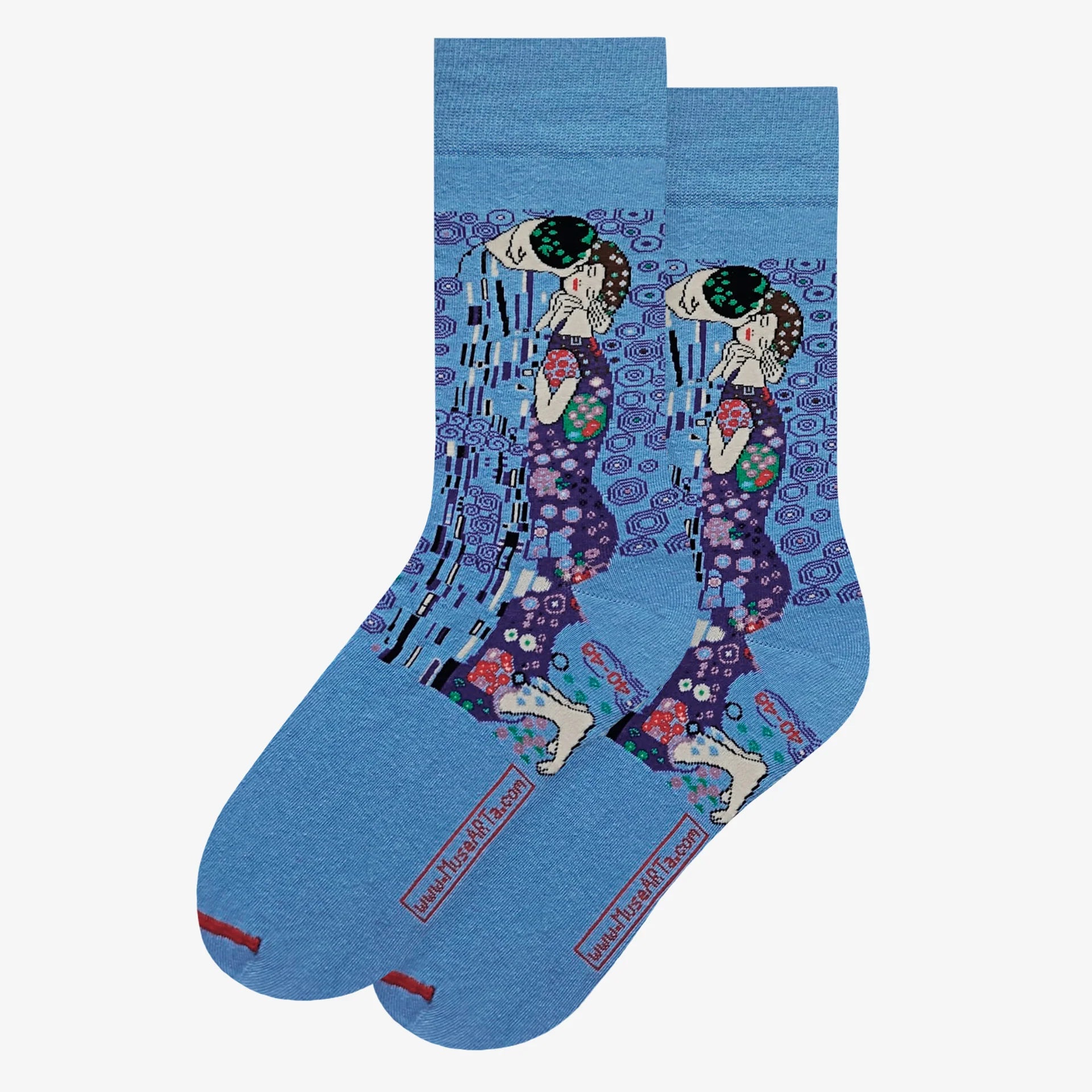Chaussettes Gustav Klimt - Le Baiser - Bleu