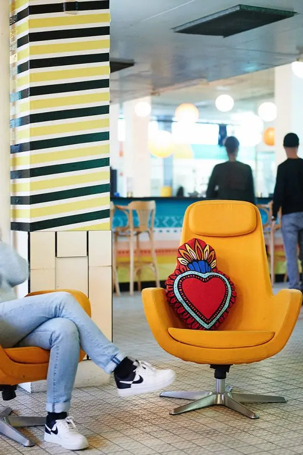 Milagro Red Heart Cushion