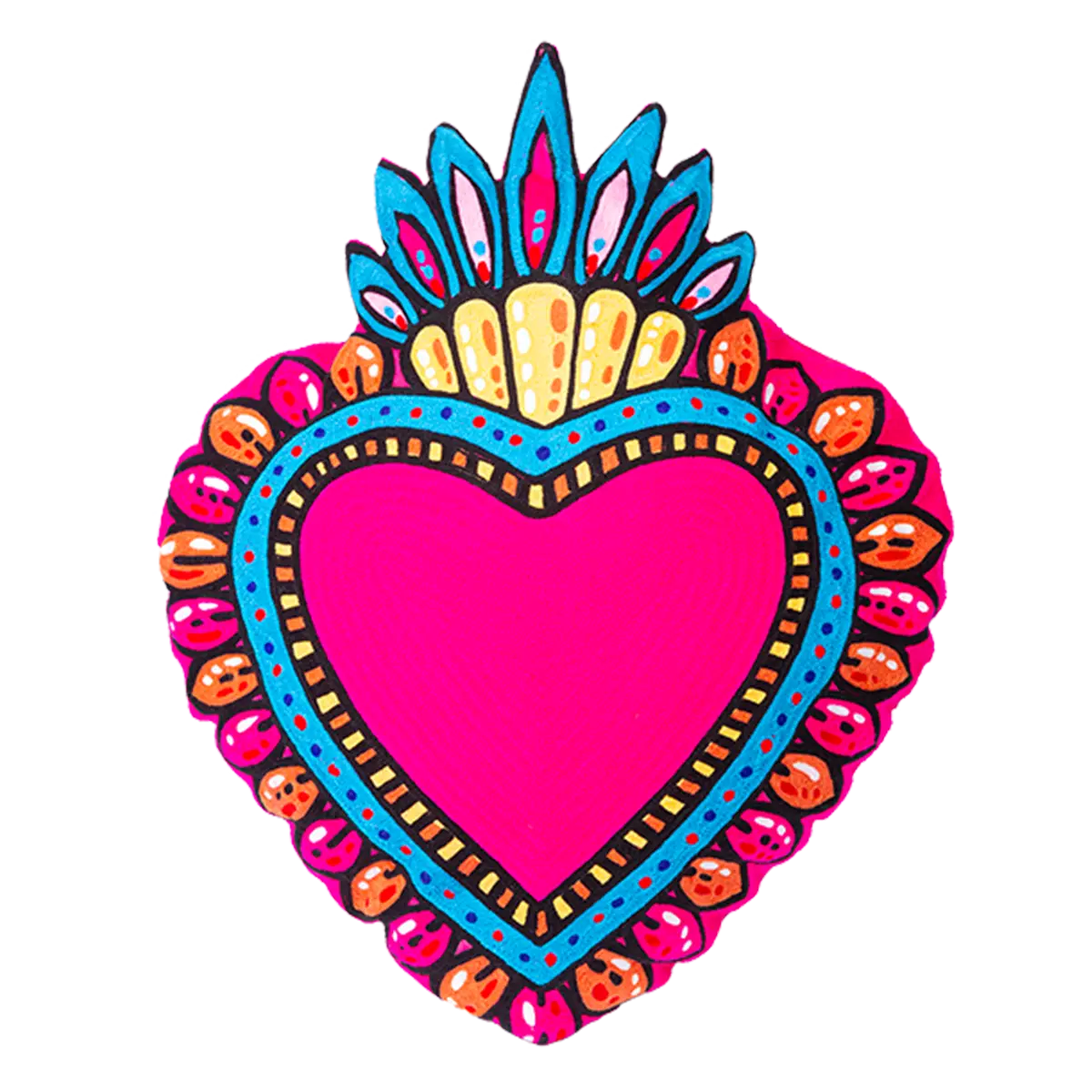 Milagro Rose Heart Cushion