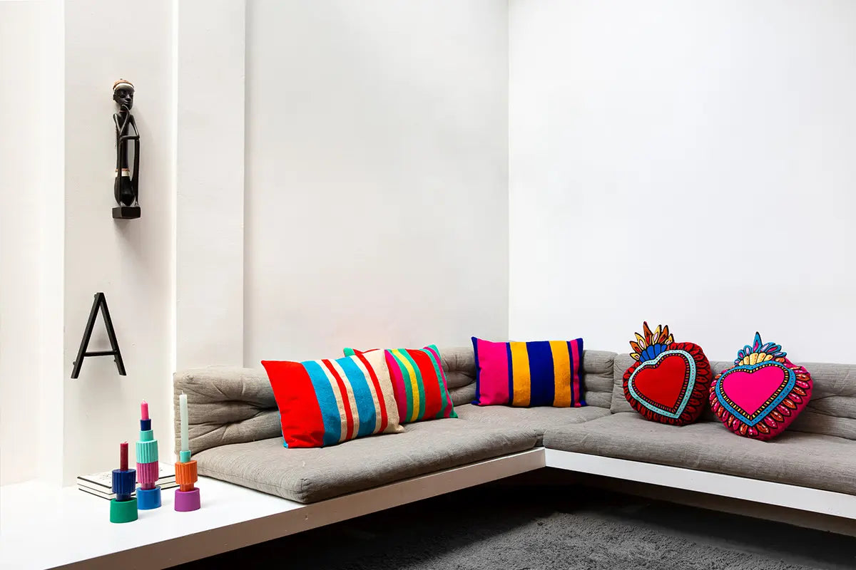 Milagro Rose Heart Cushion