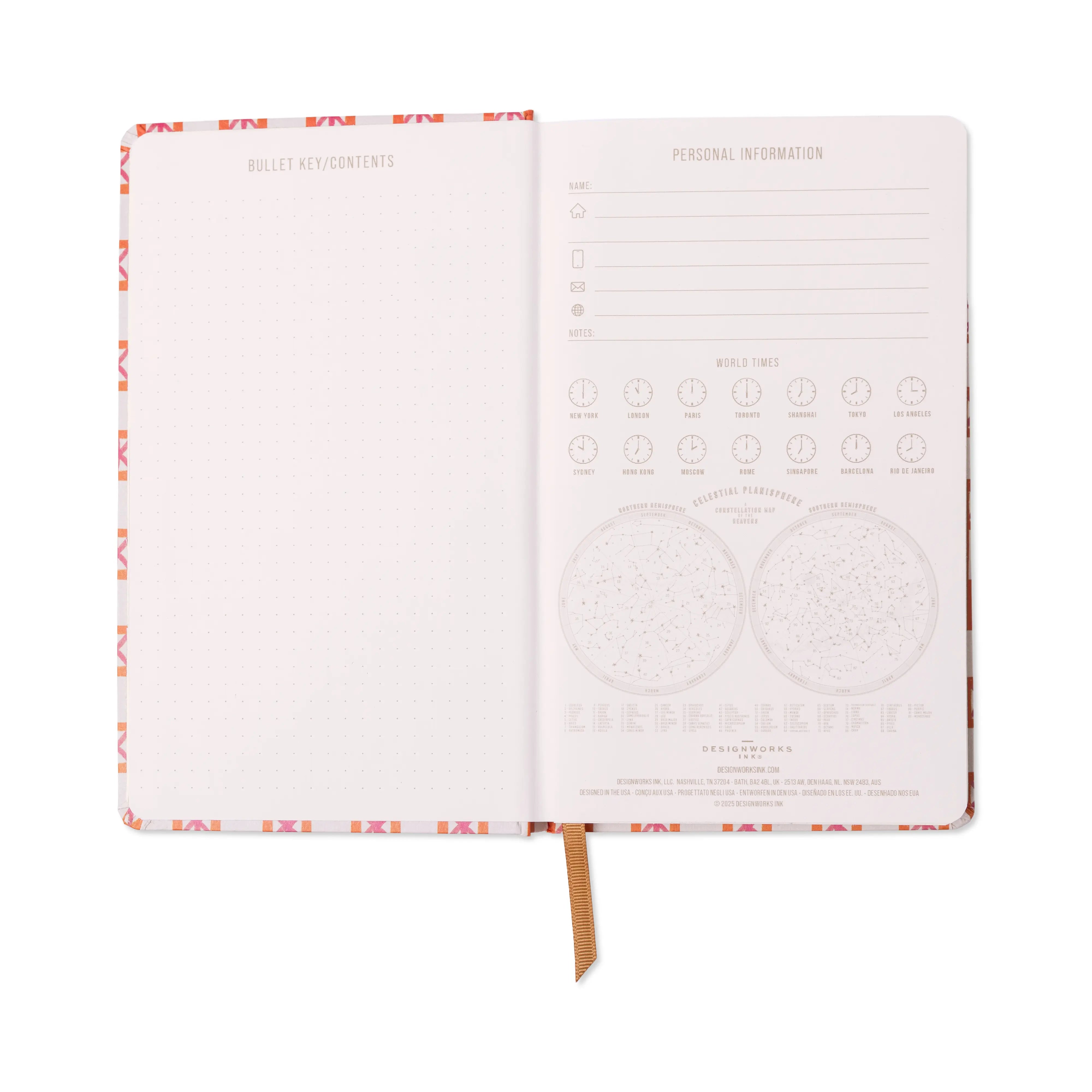 Journal Tulip - Orange Check