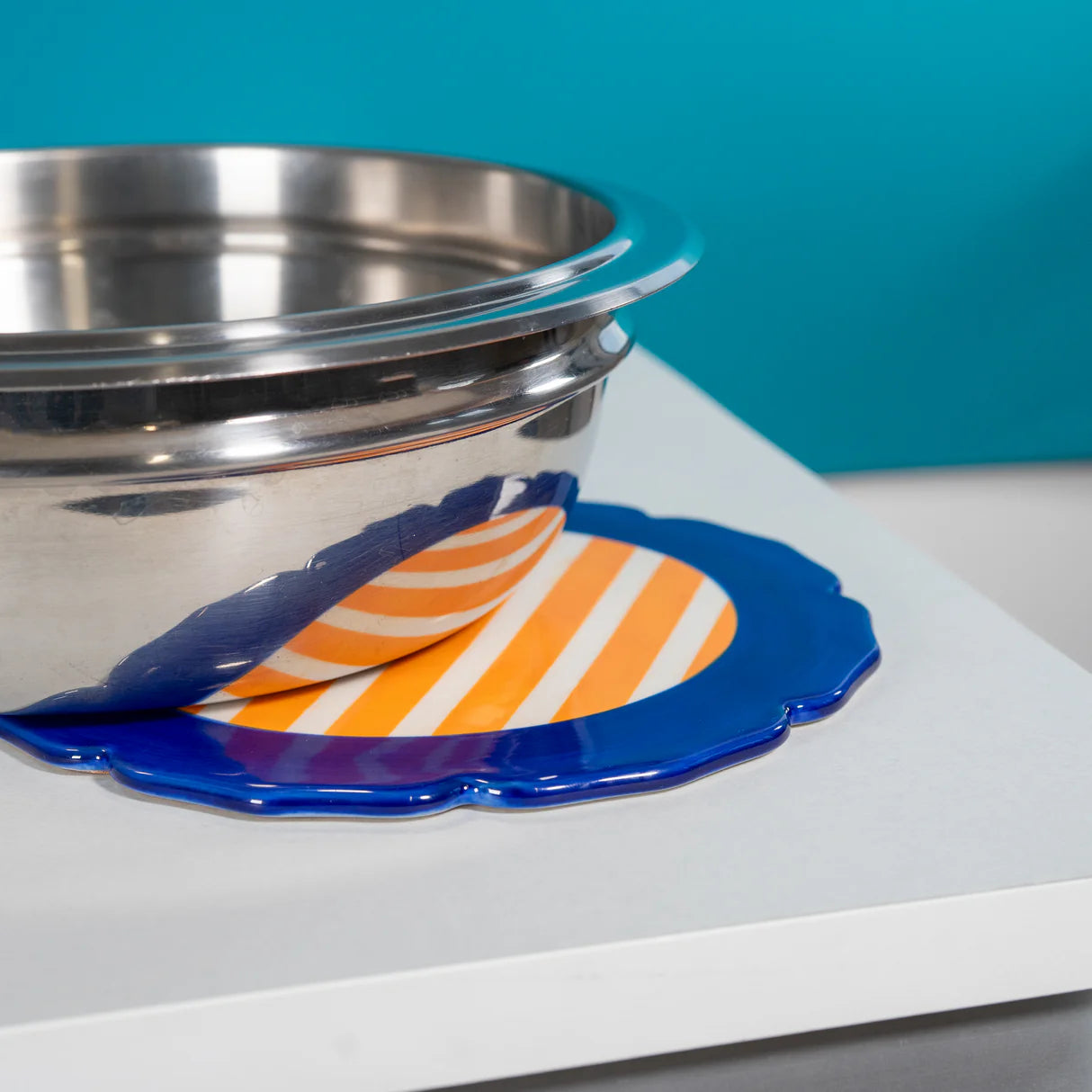 Dessous de plat en grès - Bleu