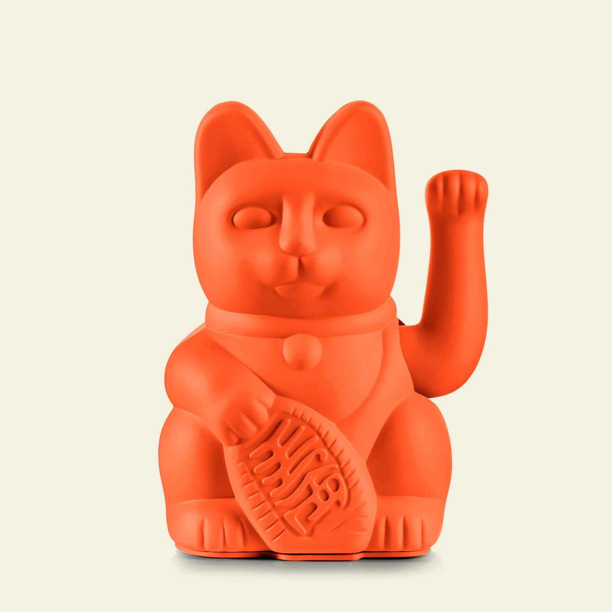 Lucky Cat Maneki Neko - Neon orange