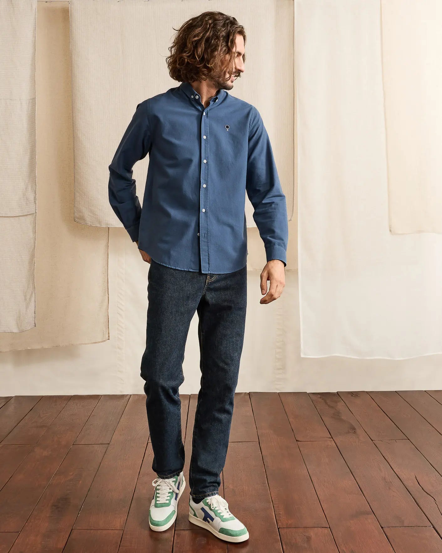 Chemise Coton Ivoy - Bleu Marine