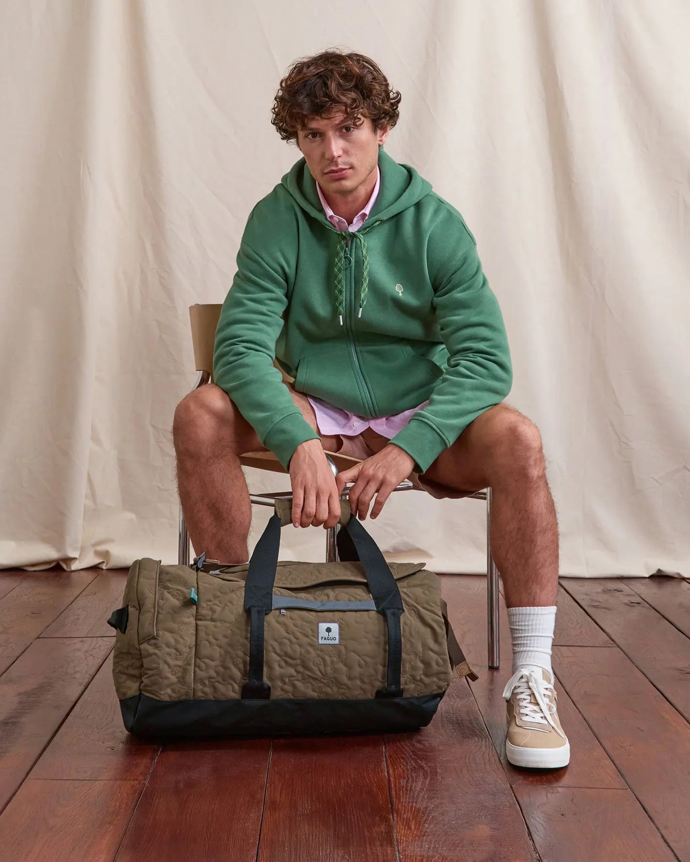 Big Duffle Travel Bag Light Brown