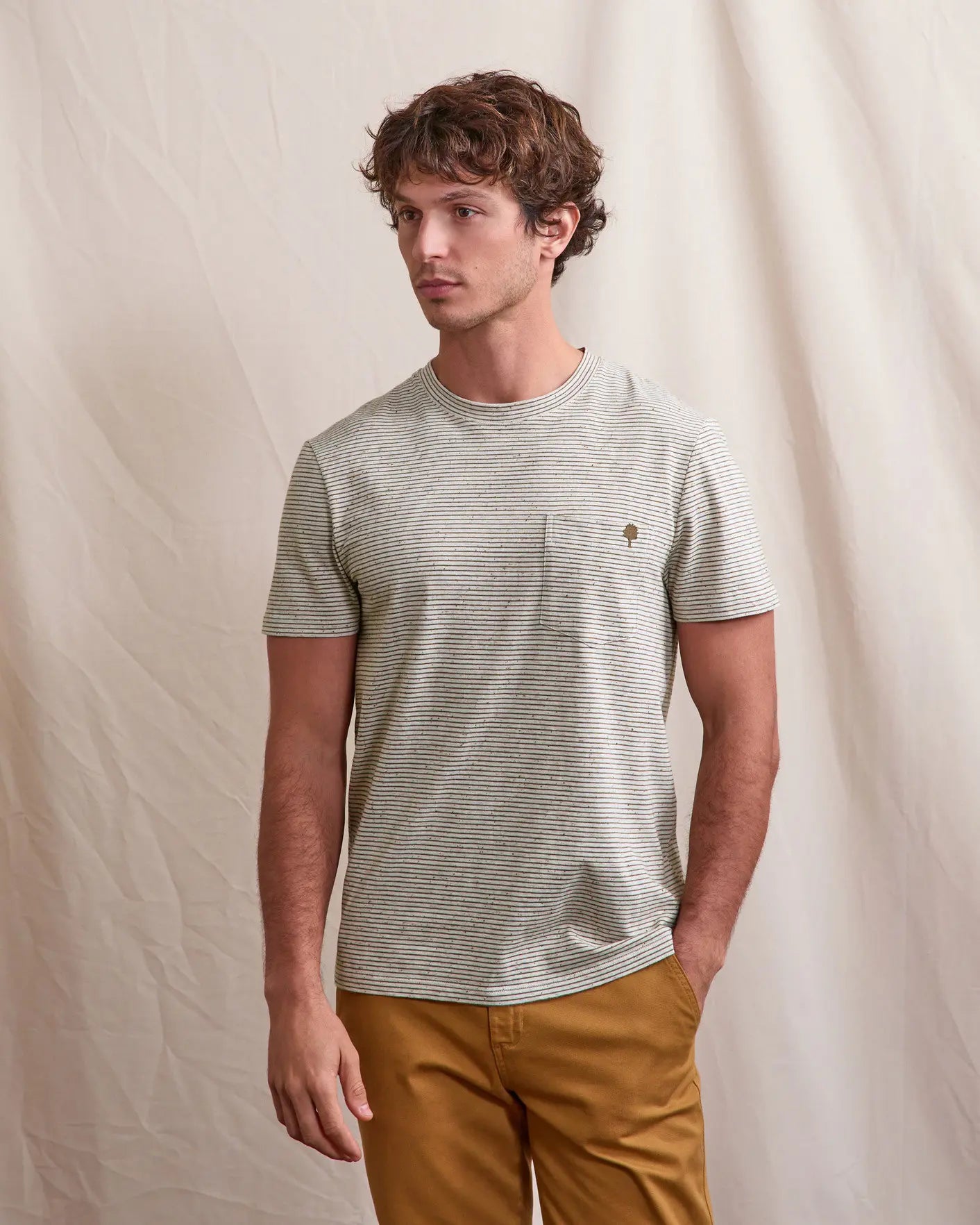 T-Shirt Olonne Ecru et Kaki