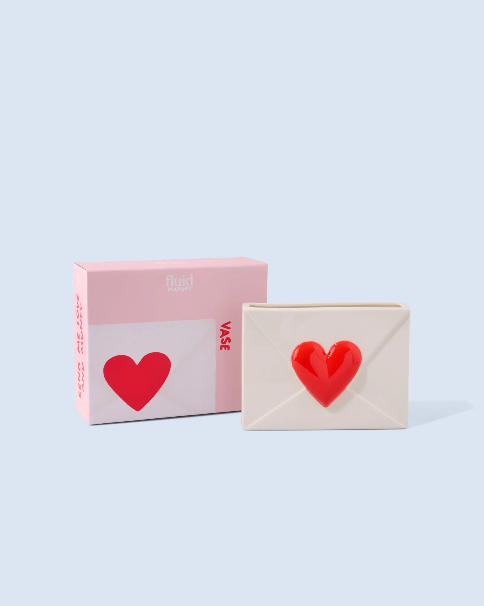 Hartvormige keramische vaas - Letter