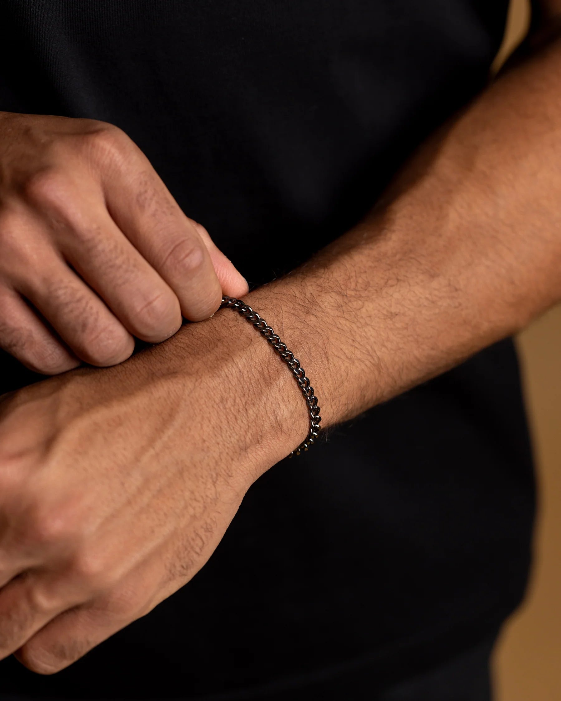 Bracelet Chaîne Cubaine Omnis Black