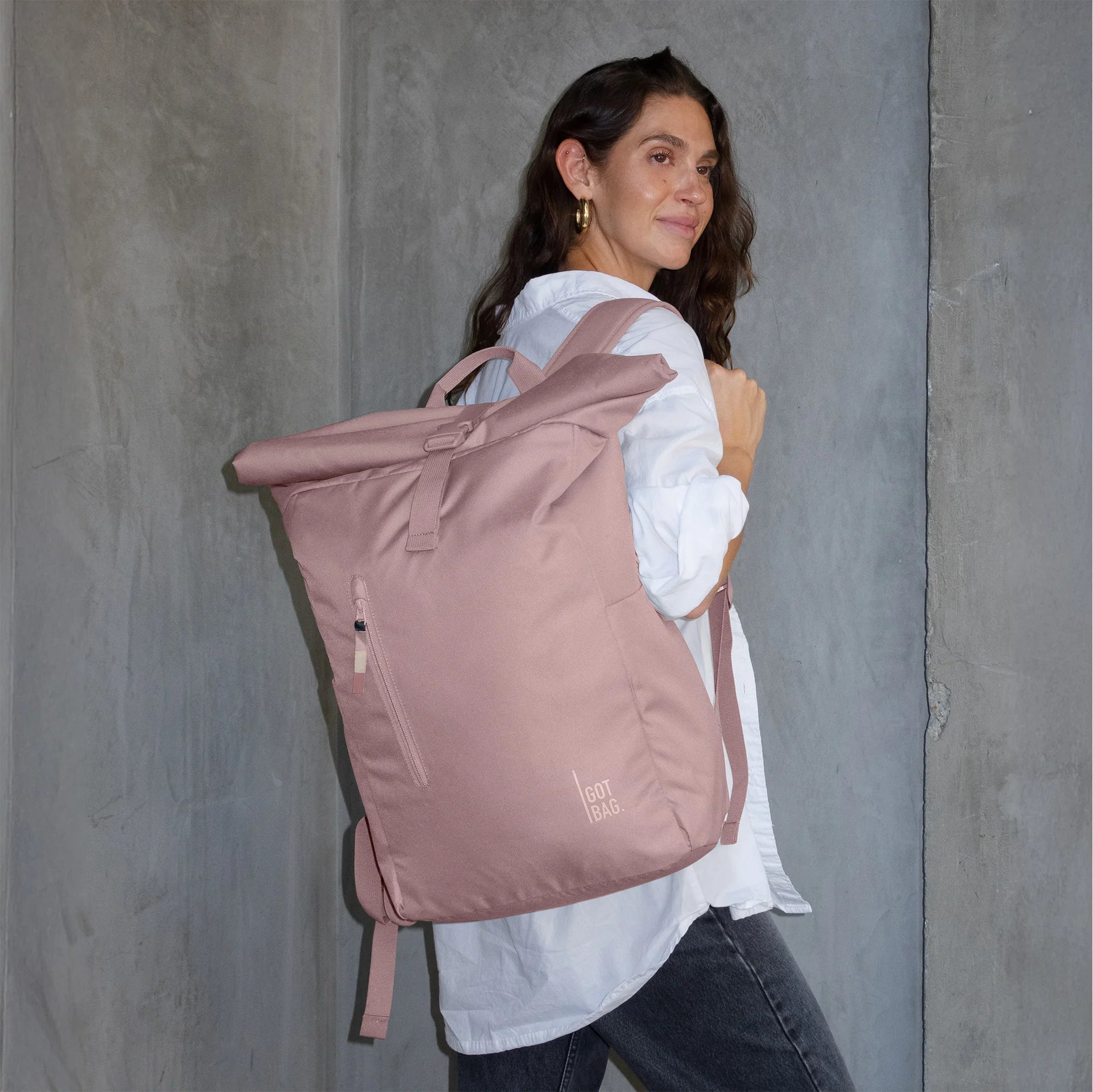 Sac à dos Rolltop Easy Monochrome Red Sand