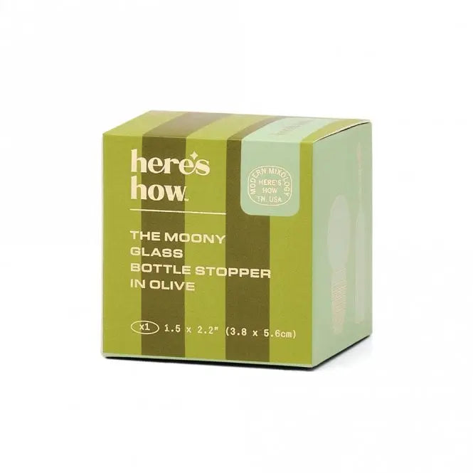 Bouchon pour bouteille en verre The Moony - Olive