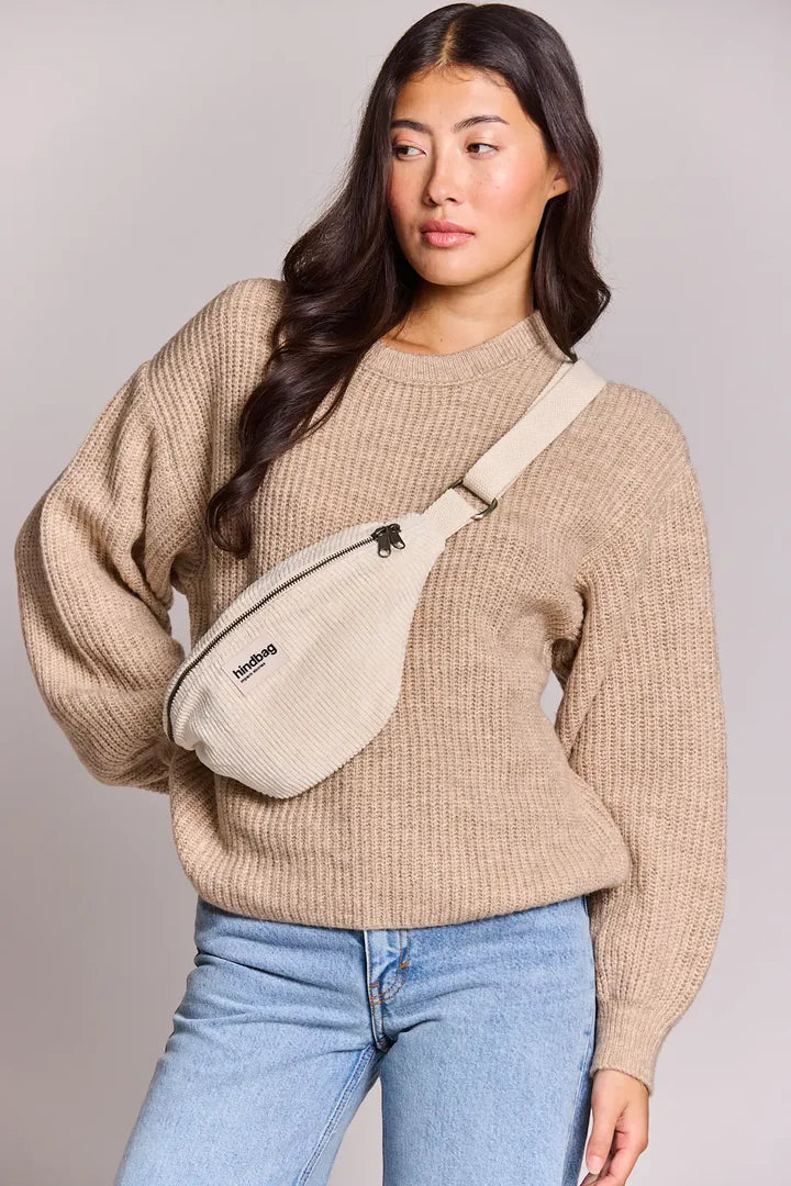 Olivia Fanny Pack - Beige Velvet