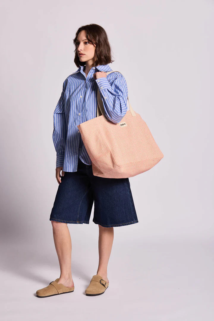 Boodschappentas Claude Koraal vlechtwerk