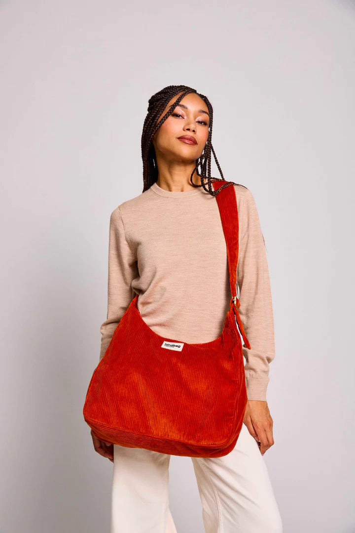 Claire Hobo Bag - Brick Velvet