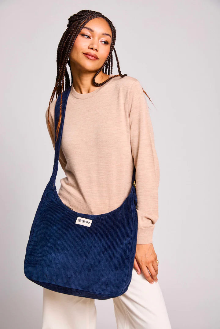 Claire Hobo Bag - Navy Velvet