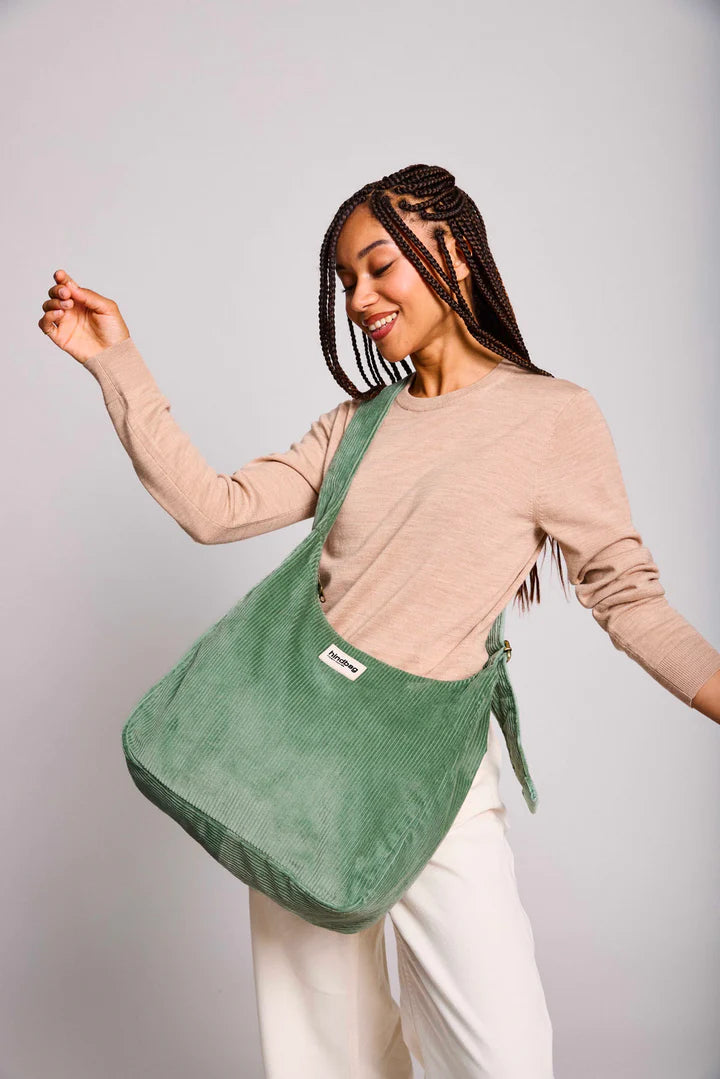 Claire Hobo Bag - Sea Green Velvet