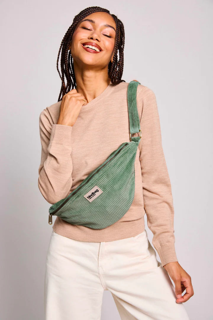Sasha Fanny Pack - Sea Green Velvet