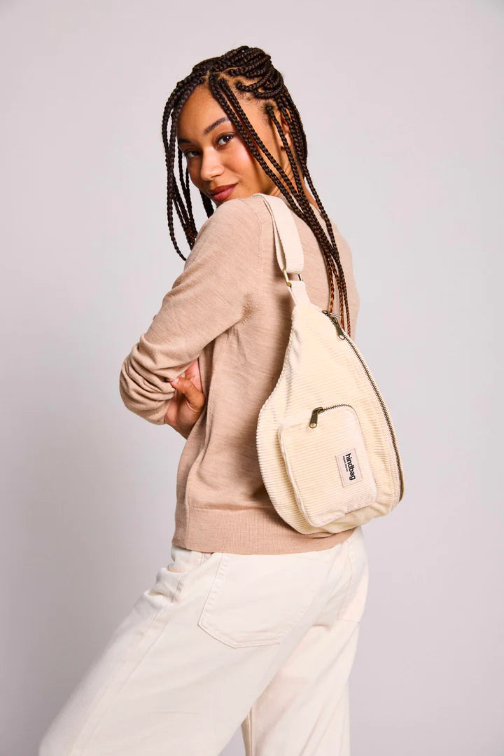 Sofia Fanny Pack - Beige Velvet