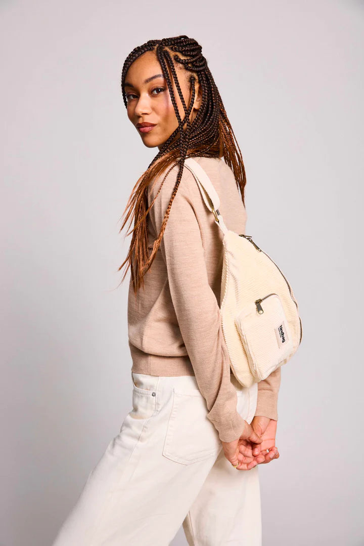 Sofia Fanny Pack - Beige Velvet