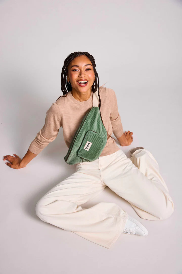 Sofia Fanny Pack - Sea Green Velvet