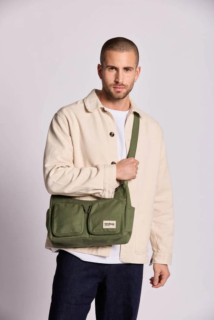 Emile Olive multipocket bag