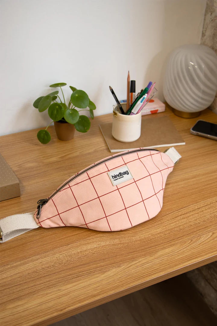 Olivia Pink/Red Checkered Fanny Pack