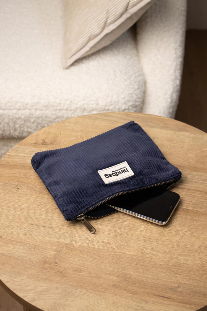 Lou Pouch - Navy Velvet